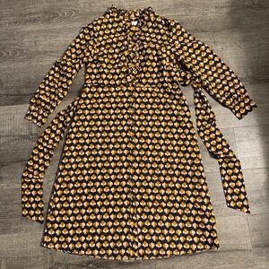 Boden Leaf Patterned Maxi Dress